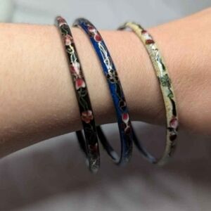 Antique Cloisonne Bracelets (Set of 3)